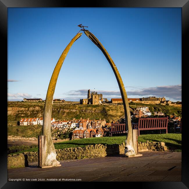 Whalebones of whitby Framed Print by kevin cook