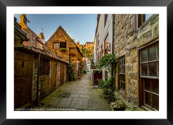 Whitby yard Framed Mounted Print by kevin cook