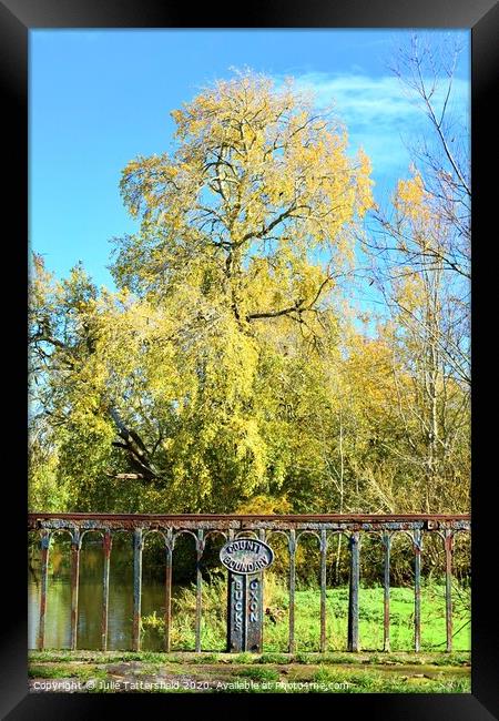 Bucks & Oxon County Boundary Framed Print by Julie Tattersfield