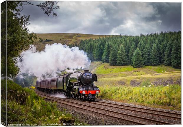 Flying scotsman at beck hole Canvas Print by kevin cook
