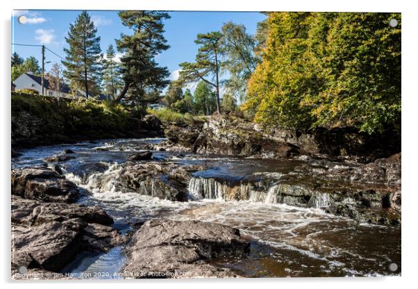 Falls of Dochart,Killin, Scotland Acrylic by jim Hamilton