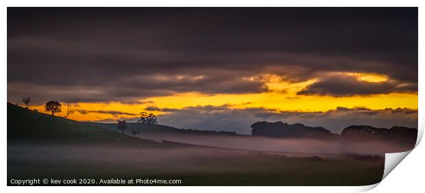 Gargrave sunset Print by kevin cook