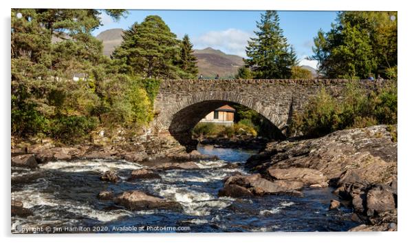 The Bridge at Killin,Scotland Acrylic by jim Hamilton