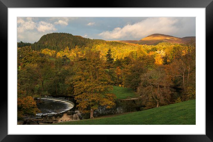 Autumn at the Horseshoe Falls, Llangollen. Framed Mounted Print by Clive Ashton