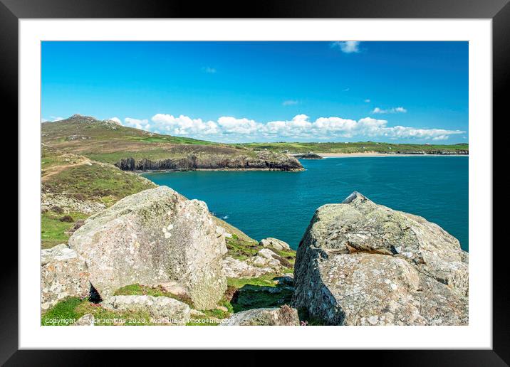 Whitesands Bay from St David's Head Pembrokeshire Framed Mounted Print by Nick Jenkins