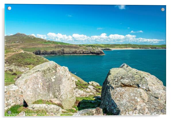 Whitesands Bay from St David's Head Pembrokeshire Acrylic by Nick Jenkins