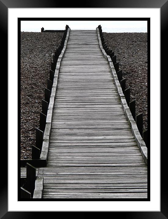 Pathway to the edge of the earth Framed Mounted Print by susan potter