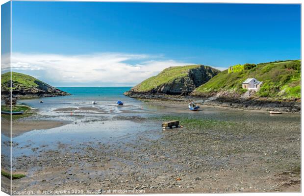 Beach at Abercastle in the Pembrokeshire Coast Nat Canvas Print by Nick Jenkins