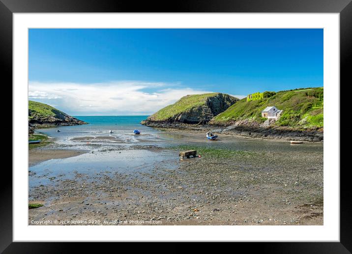 Beach at Abercastle in the Pembrokeshire Coast Nat Framed Mounted Print by Nick Jenkins