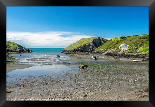 Beach at Abercastle in the Pembrokeshire Coast Nat Framed Print by Nick Jenkins