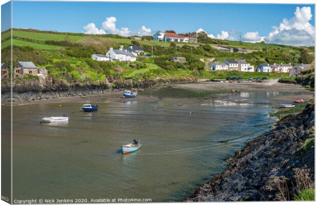 Village of Abercastle on the Pembrokeshire Coast  Canvas Print by Nick Jenkins
