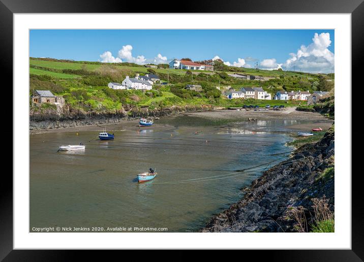 Village of Abercastle on the Pembrokeshire Coast  Framed Mounted Print by Nick Jenkins