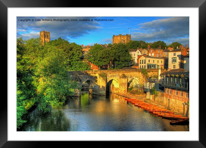 Durham with A Golden Glow Framed Mounted Print by Colin Williams Photography