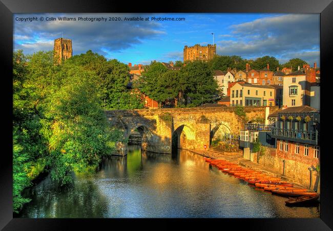 Durham with A Golden Glow Framed Print by Colin Williams Photography