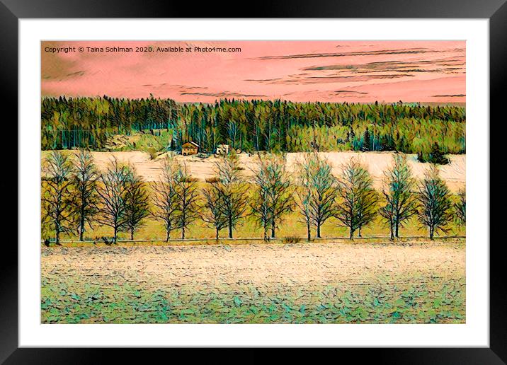 Spring Evening in the Country Framed Mounted Print by Taina Sohlman