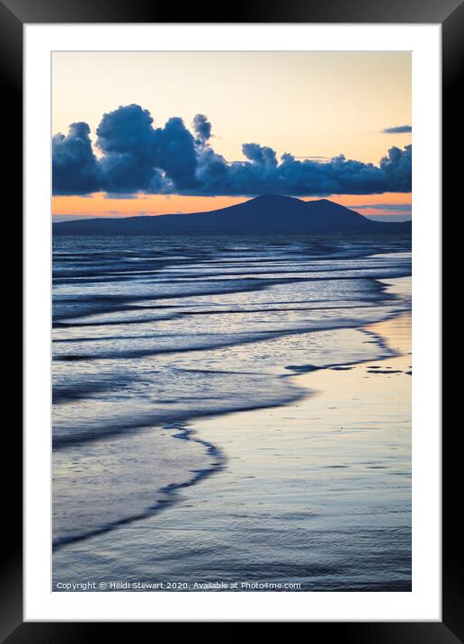 Wave Patterns at Sunset Framed Mounted Print by Heidi Stewart
