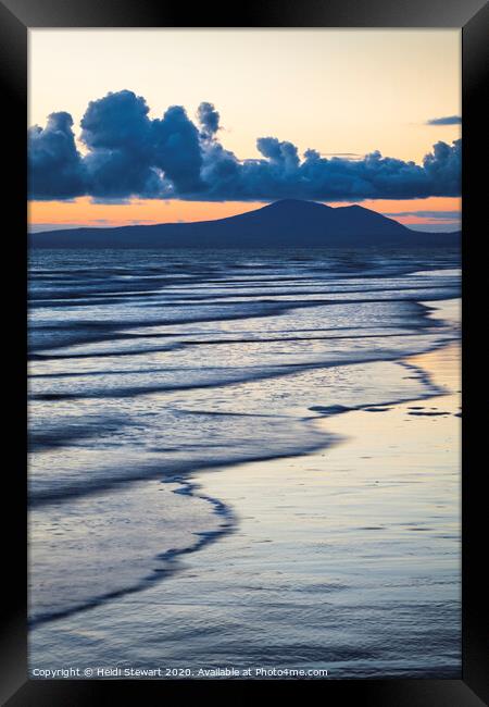 Wave Patterns at Sunset Framed Print by Heidi Stewart