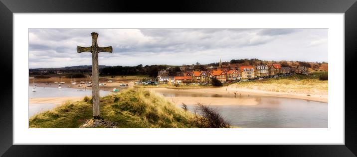 Alnmouth Panoramic Framed Mounted Print by Northeast Images