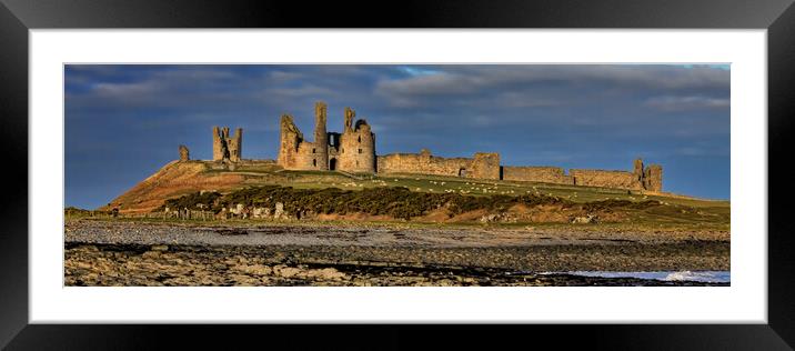 Dunstanburgh Castle Framed Mounted Print by Northeast Images