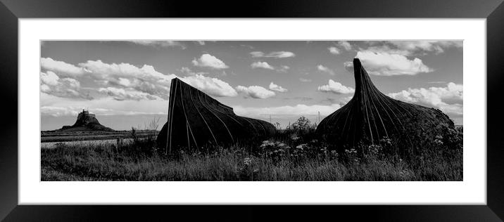 Lindisfarne Panoramic Framed Mounted Print by Northeast Images
