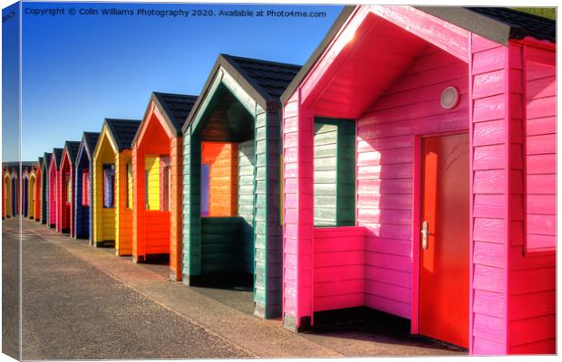 Beach huts at Saltburn-by-the-Sea Canvas Print by Colin Williams Photography