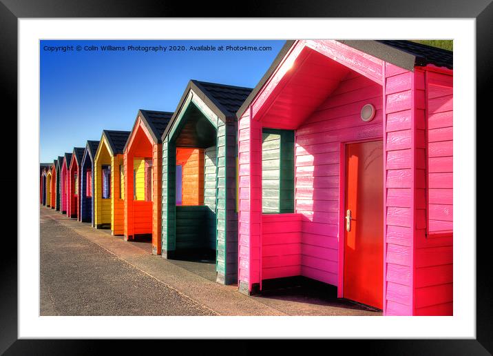 Beach huts at Saltburn-by-the-Sea Framed Mounted Print by Colin Williams Photography