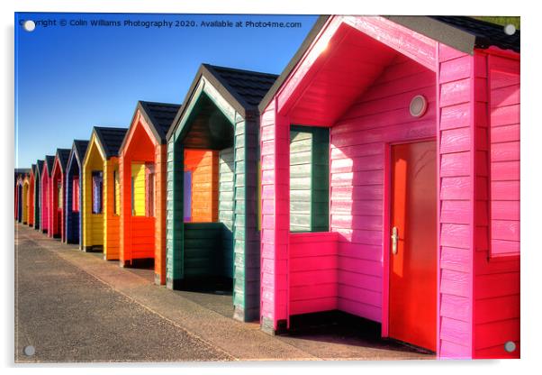 Beach huts at Saltburn-by-the-Sea Acrylic by Colin Williams Photography