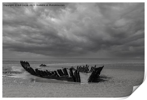 Wreck of the barque SS Nornen Print by Rob Lucas
