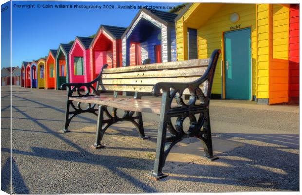 Beach huts at Saltburn-by-the-Sea 2 Canvas Print by Colin Williams Photography