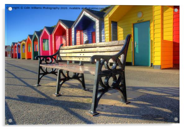 Beach huts at Saltburn-by-the-Sea 2 Acrylic by Colin Williams Photography