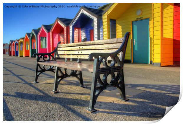 Beach huts at Saltburn-by-the-Sea 2 Print by Colin Williams Photography