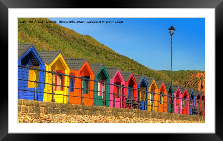 Beach huts at Saltburn-by-the-Sea 3 Framed Mounted Print by Colin Williams Photography