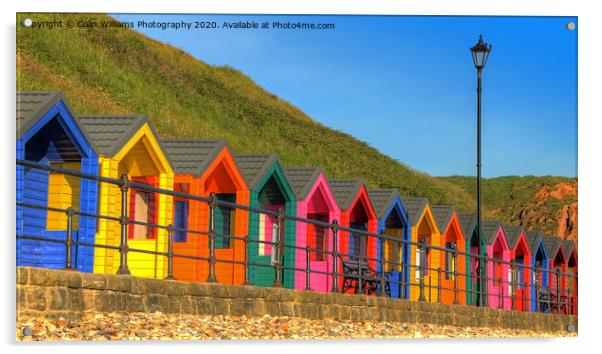 Beach huts at Saltburn-by-the-Sea 3 Acrylic by Colin Williams Photography