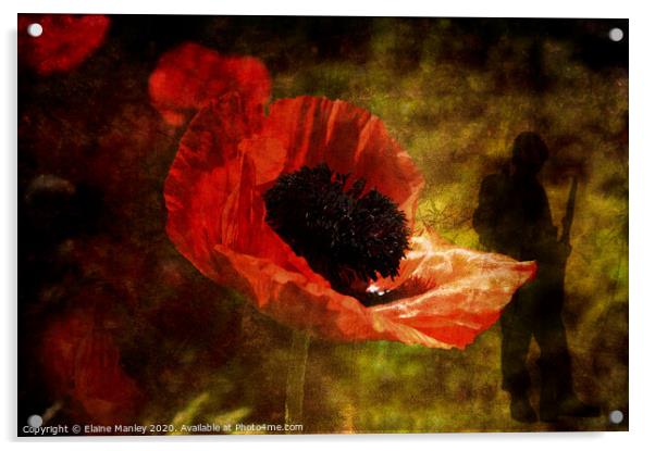 Remembrance  Acrylic by Elaine Manley