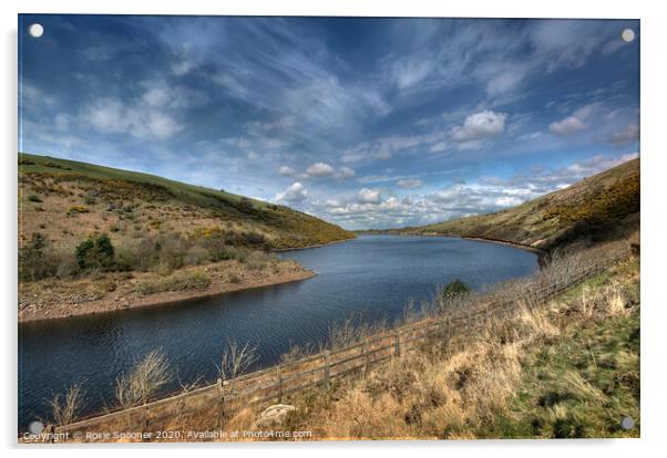 Meldon Reservoir on Dartmoor Acrylic by Rosie Spooner