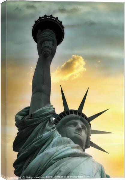 Statue of Liberty, New York Canvas Print by Philip Hawkins