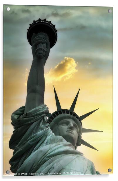 Statue of Liberty, New York Acrylic by Philip Hawkins