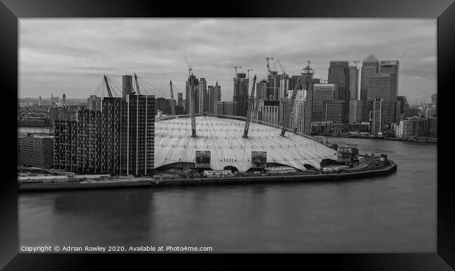 The O2 from The Emirates Cable Car Framed Print by Adrian Rowley