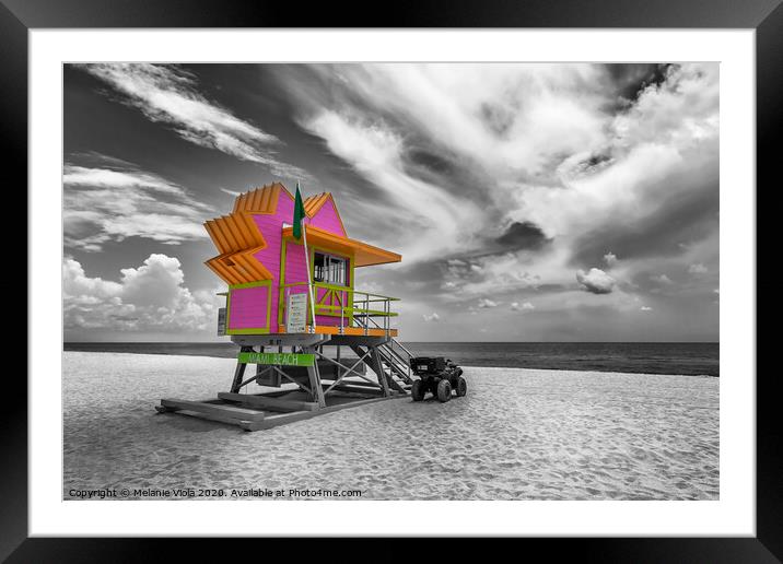 MIAMI BEACH Florida Flair Framed Mounted Print by Melanie Viola