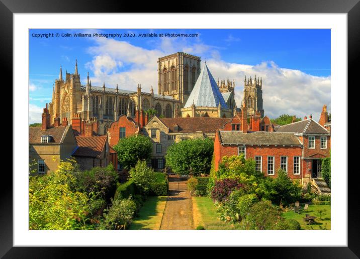 York Minster from The Roman Walls 2 Framed Mounted Print by Colin Williams Photography