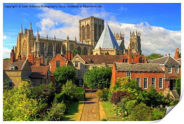 York Minster from The Roman Walls 2 Print by Colin Williams Photography