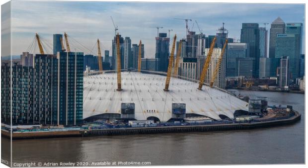 The O2 Arena Canvas Print by Adrian Rowley