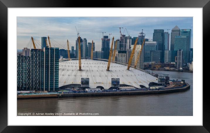 The O2 Arena Framed Mounted Print by Adrian Rowley