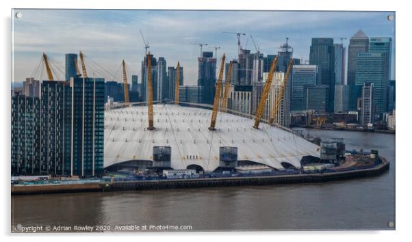The O2 Arena Acrylic by Adrian Rowley