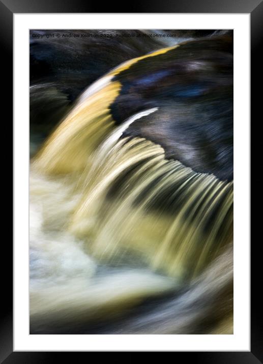 Crackpot Falls close up, North Yorkshire Framed Mounted Print by Andrew Kearton