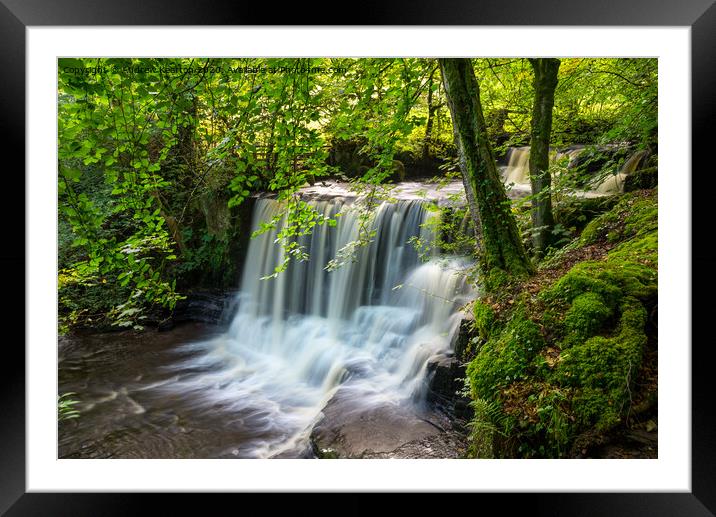 Crackpot Falls, Swaledale, Yorkshire Dales Framed Mounted Print by Andrew Kearton