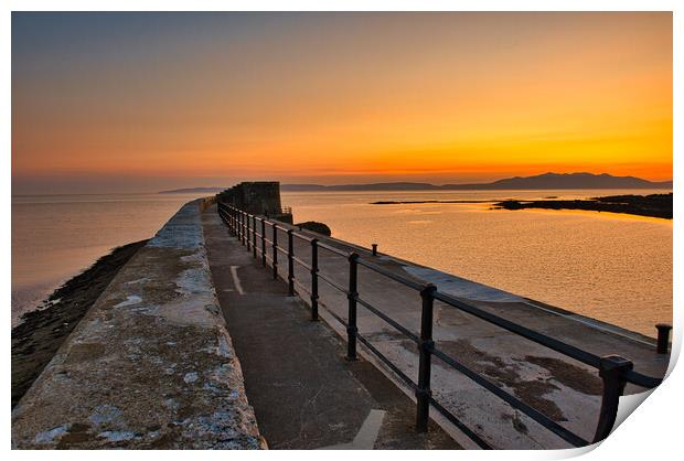 Saltcoats Harbour Sunset Print by Chris Wright