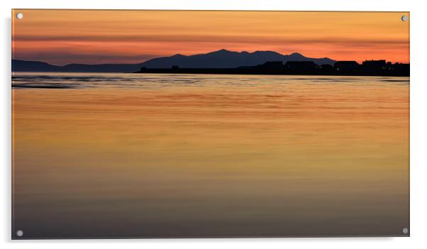 Isle of arran sunset Acrylic by Chris Wright