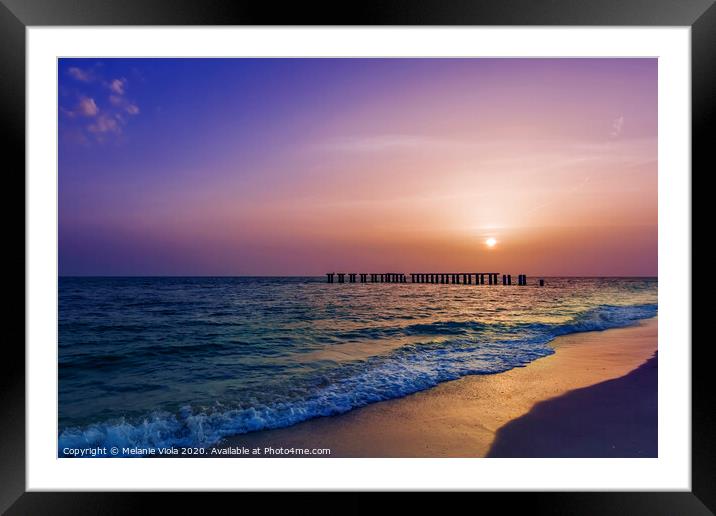 Gasparilla Island Sunset  Framed Mounted Print by Melanie Viola