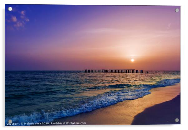 Gasparilla Island Sunset  Acrylic by Melanie Viola